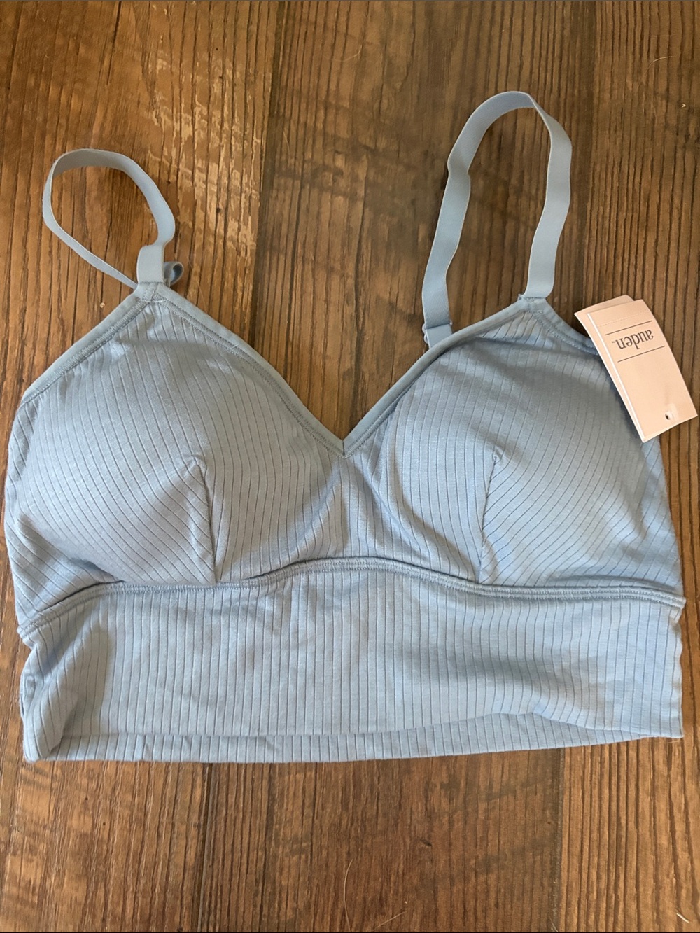 Bundle of 4 Soft Ribbed Light Blue Bralette — Comfortable Everyday Support - Picture 6 of 7